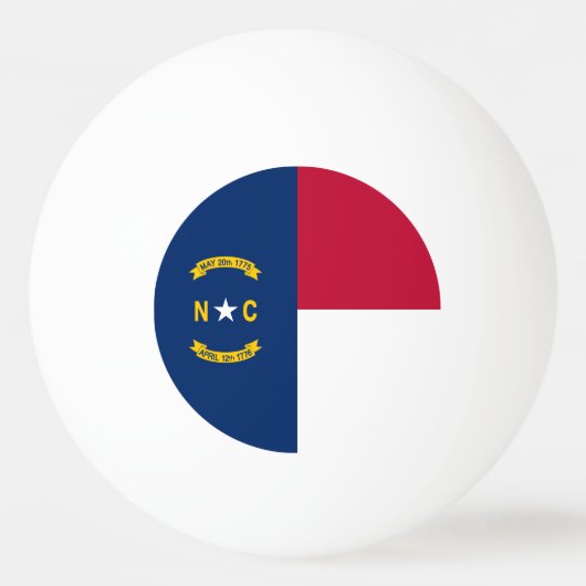 vlag van de staat North Carolina Pingpongbal (Voorkant)