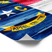 vlag van de staat North Carolina Poster (Hoek)