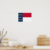 vlag van de staat North Carolina Poster (Keuken)