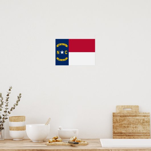 vlag van de staat North Carolina Poster (Keuken)