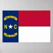vlag van de staat North Carolina Poster (Voorkant)