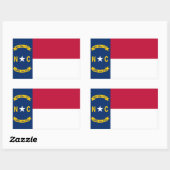 vlag van de staat North Carolina Rechthoekige Sticker (Vel)