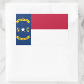 vlag van de staat North Carolina Rechthoekige Sticker (Tas)