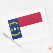vlag van de staat North Carolina Rechthoekige Sticker (Envelop)