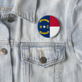 vlag van de staat North Carolina Ronde Button 5,7 Cm (In situ)