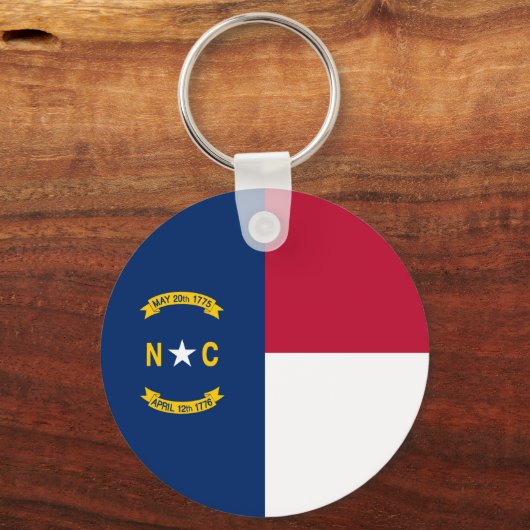 vlag van de staat North Carolina Sleutelhanger (Achterkant)