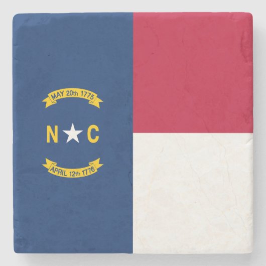 vlag van de staat North Carolina Stenen Onderzetter (Voorkant)