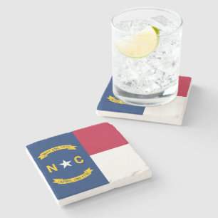 vlag van de staat North Carolina Stenen Onderzetter