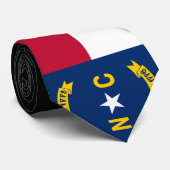 vlag van de staat North Carolina Stropdas (Opgerold)