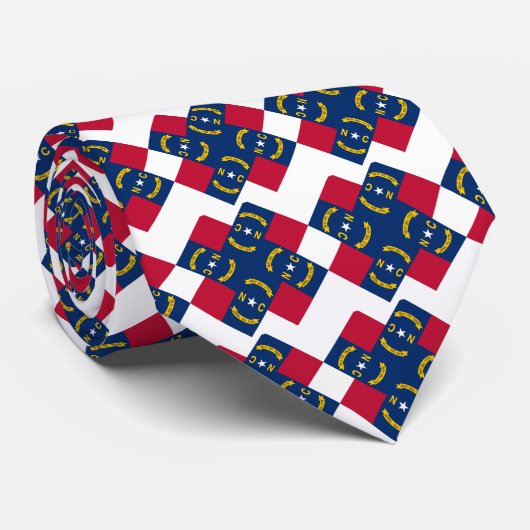 vlag van de staat North Carolina Stropdas (Opgerold)
