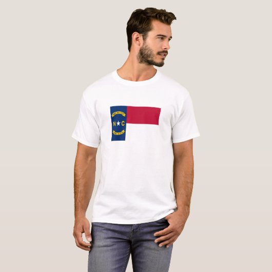 vlag van de staat North Carolina T-shirt (Voorkant volledig)