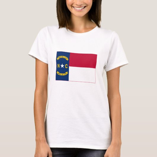 vlag van de staat North Carolina T-shirt (Voorkant)