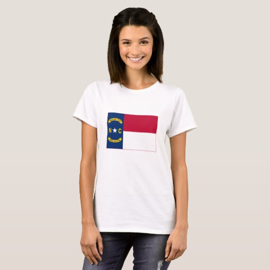vlag van de staat North Carolina T-shirt (Voorkant volledig)