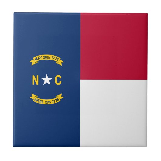 vlag van de staat North Carolina Tegeltje (Voorkant)