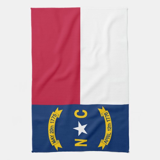 vlag van de staat North Carolina Theedoek (Verticaal)