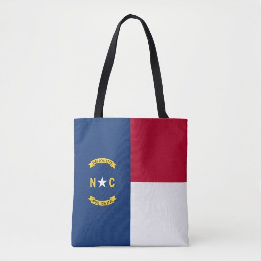 vlag van de staat North Carolina Tote Bag (Voorkant)