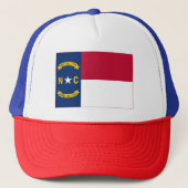 vlag van de staat North Carolina Trucker Pet (Voorkant)