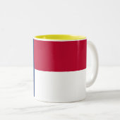 vlag van de staat North Carolina Tweekleurige Koffiemok (Voorkant rechts)