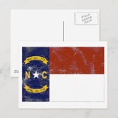 Vlag van de staat North Carolina (verhard) Briefkaart (Voorkant / Achterkant)