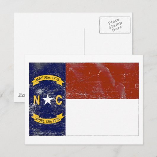 Vlag van de staat North Carolina (verhard) Briefkaart (Voorkant / Achterkant)