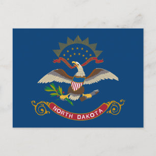 Vlag van de staat North Dakota Briefkaart