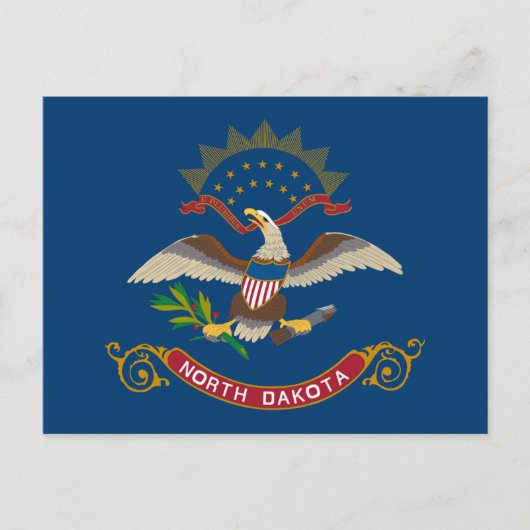 Vlag van de staat North Dakota Briefkaart (Voorkant)