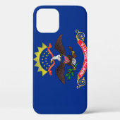 vlag van de staat North Dakota Case-Mate iPhone Case (Achterkant)