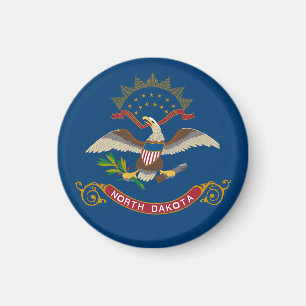 Vlag van de staat North Dakota Magneet