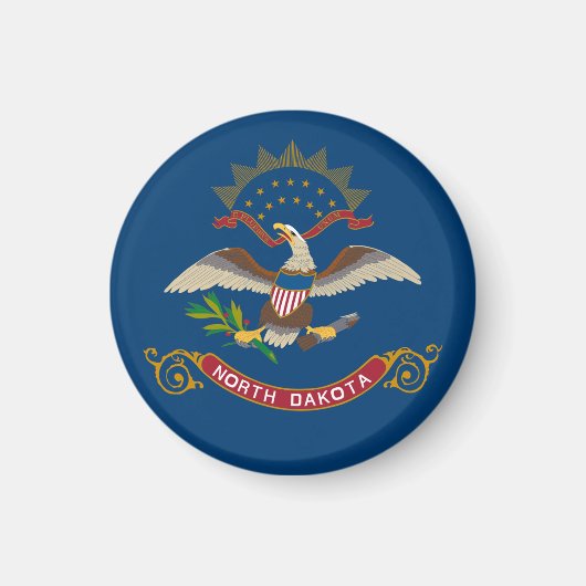 Vlag van de staat North Dakota Magneet (Voorkant)