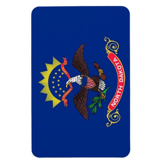 vlag van de staat North Dakota Magneet (Verticaal)