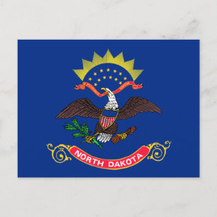 Vlag van de staat North Dakota (North Dakotan) Briefkaart