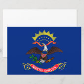 Vlag van de staat North Dakota (North Dakotan) Briefpapier (Voorkant / Achterkant)