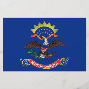 Vlag van de staat North Dakota (North Dakotan) Briefpapier