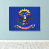 Vlag van de staat North Dakota (North Dakotan) Can Canvas Afdruk (Insitu (Houten vloer))