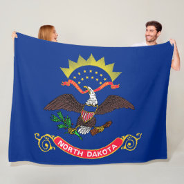 Vlag van de staat North Dakota (North Dakotan) Fleece Deken