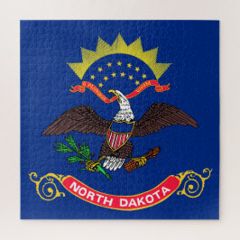 Vlag van de staat North Dakota (North Dakotan) Legpuzzel