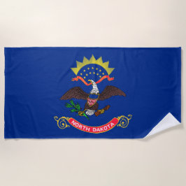 Vlag van de staat North Dakota (North Dakotan) Strandlaken
