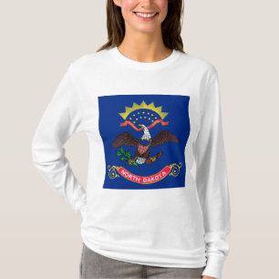 Vlag van de staat North Dakota (North Dakotan) T-shirt
