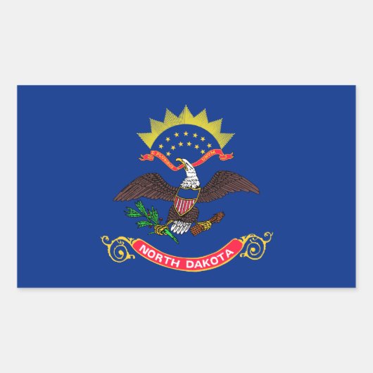 Vlag van de staat North Dakota op de Sticker (Voorkant)