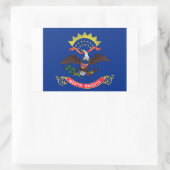 vlag van de staat North Dakota Rechthoekige Sticker (Tas)