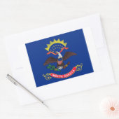vlag van de staat North Dakota Rechthoekige Sticker (Envelop)