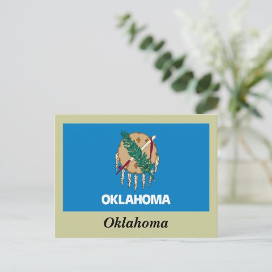 vlag van de staat Oklahoma Briefkaart (Staand voorkant)
