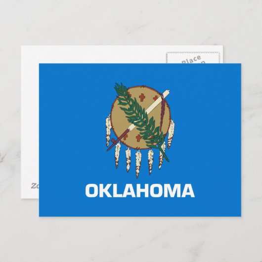 vlag van de staat Oklahoma Briefkaart (Voorkant / Achterkant)