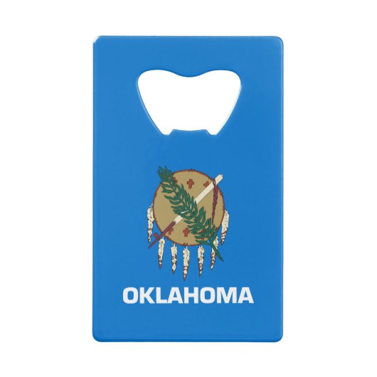vlag van de staat Oklahoma Creditkaart Flessenopener (Voorkant)