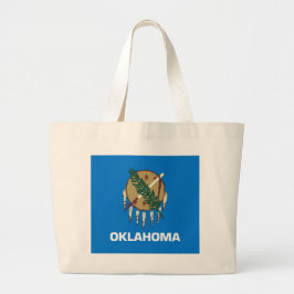 vlag van de staat Oklahoma Grote Tote Bag