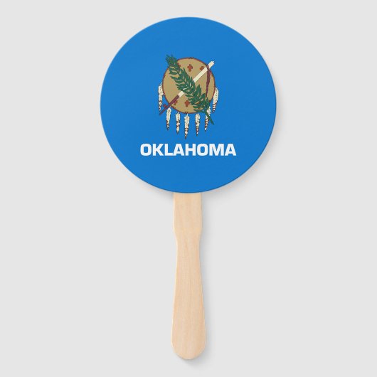 vlag van de staat Oklahoma Handwaaier (Achterkant)