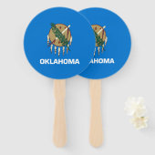 vlag van de staat Oklahoma Handwaaier (Voorkant en achterkant)