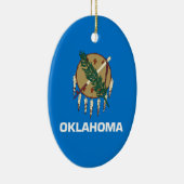 vlag van de staat Oklahoma Keramisch Ornament (Rechts)