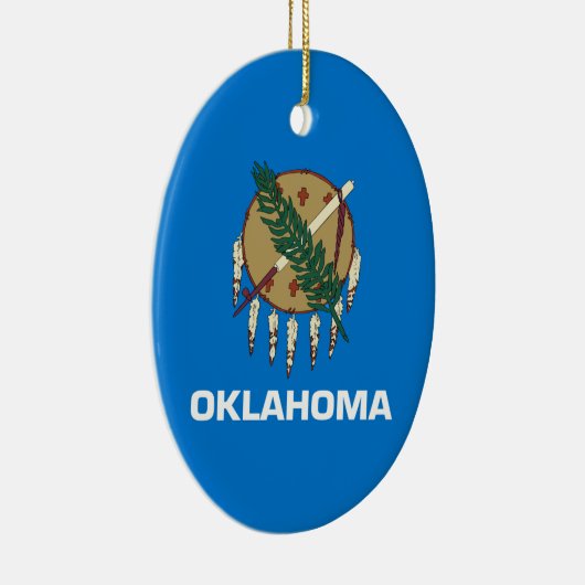 vlag van de staat Oklahoma Keramisch Ornament (Rechts)