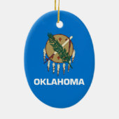 vlag van de staat Oklahoma Keramisch Ornament (Achterkant)